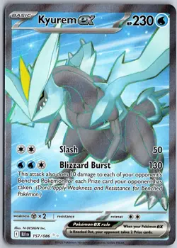 Kyurem ex 157/086 Ultra Rare Black Bolt Pokemon NM - Image 1