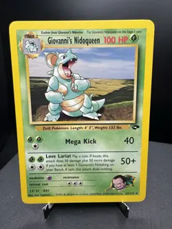 Pokemon TCG WOTC Gym Challenge Giovannis Nidoqueen 23/132 Non Holo Rare LP/NM! - Image 1