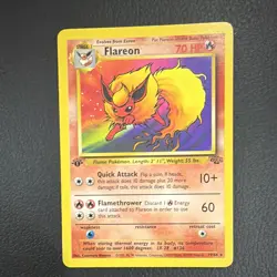 Pokemon 1st Edition Jungle Flareon 19/64 WOTC 1999 Non-Holo NM Vintage - Image 1