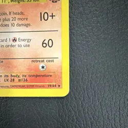 Pokemon 1st Edition Jungle Flareon 19/64 WOTC 1999 Non-Holo NM Vintage - Image 5