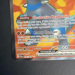 Rampardos ex 100/084 Ultra Rare Pitch Black Pokemon Holo Near Mint - Image 3