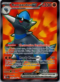 Rampardos ex 100/084 Ultra Rare Pitch Black Pokemon Holo Near Mint - Image 1