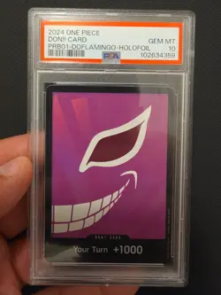 2024 One Piece PRB01 EN Don!! Card Doflamingo Holofoil PSA 10 GEM MINT - Image 1
