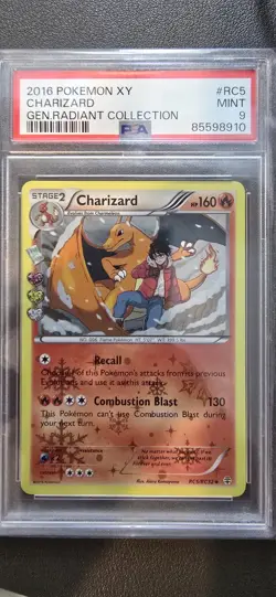 PSA 9 Charizard RC5/RC32 Radiant Collection XY Generations Pokemon 2016 - Image 1