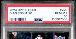 2024-25 Upper Deck Ivan Fedotov Young Guns Rookie RC #220 GEM MT PSA 10 - Image 2