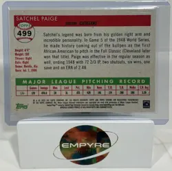 2025 Topps Chrome Platinum Baseball Satchel Paige Black Toile 8/10 SSP 🔥 - Image 2