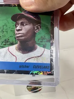 2025 Topps Chrome Platinum Baseball Satchel Paige Black Toile 8/10 SSP 🔥 - Image 3