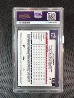 2025 Topps Chrome JAMES WOOD RC Purple Refractor /250 PSA 9 LOW POP!! - Image 2