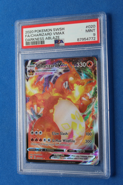 2020 POKEMON SWSH DARKNESS ABLAZE FA/CHARIZARD VMAX #20 PSA 9 - Image 1