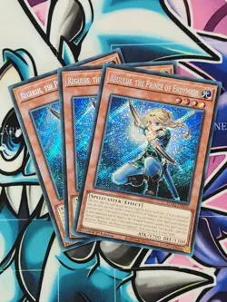 YUGIOH X3 BLGG-EN050 Regulus, the Prince of Endymion Secret Rare 1ST ED PLAYSET - Image 1