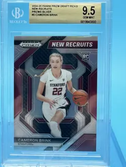 2024 PANINI PRIZM DRAFT PICKS NEW RECRUITS SILVER PRIZM #5 CAMERON BRINK BGS 9.5 - Image 1