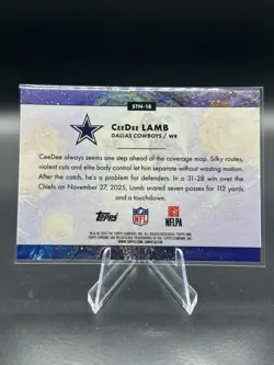 2025 Topps Cosmic Chrome CeeDee Lamb Dallas Cowboys Stars in the Night STN-18 - Image 2