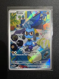 Riolu 215/198 Scarlet & Violet Illustration Full Art Holo Pokemon Card NM - Image 1