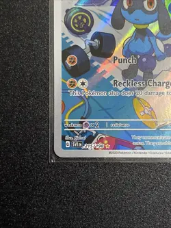 Riolu 215/198 Scarlet & Violet Illustration Full Art Holo Pokemon Card NM - Image 5