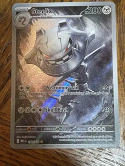Steelix 150/132 Illustration Rare Pokemon Mega Evolution English NM - Image 1