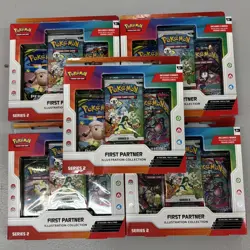 Pokemon TCG First Partner Illustration Collection Series 2 New And Sealed x5 - Image 1