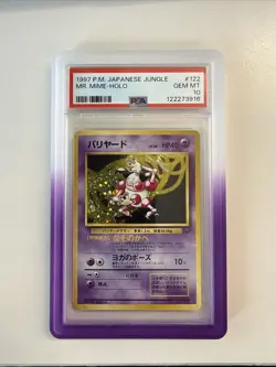 1997 POKEMON JAPANESE JUNGLE #122 MR. MIME-HOLO PSA 10 - Image 1