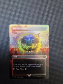 Mtg: Sundown Pass (Borderless Foil) NM Secrets Of Strixhaven - Image 1