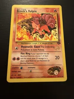 Pokemon Card - Brock's Vulpix [W Stamped] WoTC Promo 037/132 Promo - Image 1