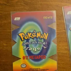 Topps Pokemon Stage 1999 Trading Card Lot - 2 Cards #11 Metapod #65 Alakazam - Image 5