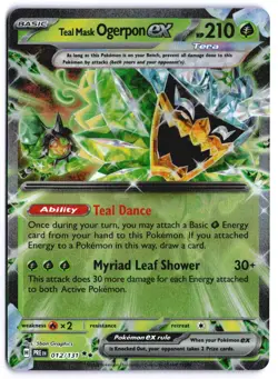 Teal Mask Ogerpon ex 012/131 SV: Prismatic Evolutions Holofoil EN Pokemon NM - Image 1