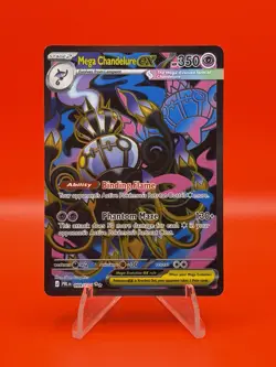 Mega Chandelure ex 099/084 Ultra Rare Full Art Pokemon TCG Pitch Black NM - Image 1