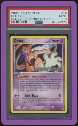 2005 Pokemon EX Destiny Deoxys Stamp Deoxys PSA 9 #16/107 POP 73 - Image 1