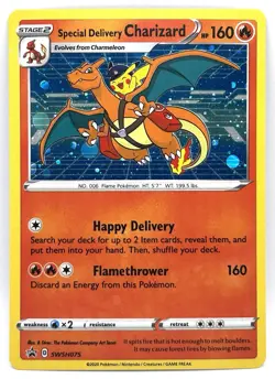 Special Delivery Charizard SWSH075 SWSH Sword & Shield Pokemon Promo Holo LP - Image 1