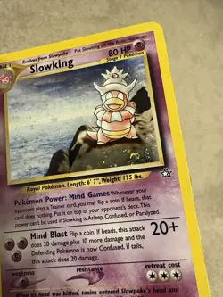 Pokemon TCG Slowking 14/111 Neo Genesis Holo Card Vintage WOTC HP - Image 4