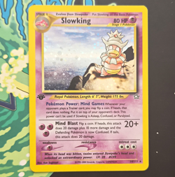 Pokemon TCG Slowking 14/111 Neo Genesis Holo Rare English 2000 1st Ed 80 HP - Image 1