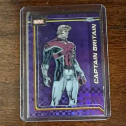 2026 Topps Chrome Marvel #20 CAPTAIN BRITAIN Purple Shimmer Refractor /75 🇬🇧 - Image 1
