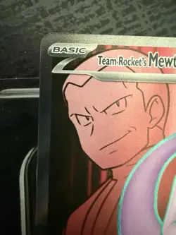 Pokemon Team Rocket’s Mewtwo ex 213/182 Ultra RareFull Art NM/M PSA 10 Candidate - Image 2