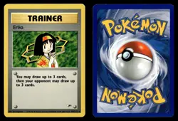 Erika 100/132 Unlimited Rare Gym Heroes Pokemon Card - 3 - Image 1