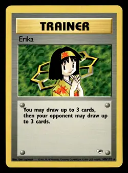 Erika 100/132 Unlimited Rare Gym Heroes Pokemon Card - 3 - Image 2