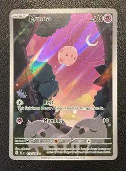 Pokemon TCG Munna 116/086 Sv: Black Bolt Illustration Rare Holo Card - Image 1
