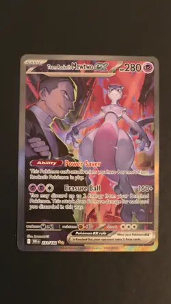 Pokemon Team Rocket's Mewtwo ex SIR - Destined Rivals 231/182 (In Hand, Mint) - Image 1