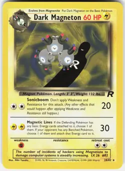 Pokemon Dark Magneton 28/82 Rare Team Rocket Pokemon Unlimited Near Mint - Image 1
