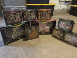 Pokemon TCG Shining Fates Sealed Lot Pin & Premium Collections Elite Trainer Box - Image 1