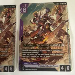 🔥 2x Gundam Card Game GD05-051 Gundam Barbatos Lupus Rex LR Freedom Ascension🔥 - Image 3