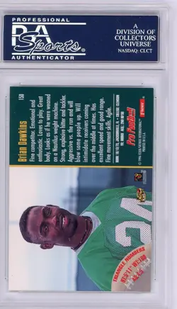1996 Fleer Brian Dawkins #150 PSA 10 - Image 2