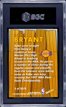🔥 1997-98 Skybox Z-Force - BOSS 🔥 Kobe Bryant #3B SGC 8.5 - Image 2