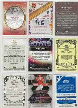 Mike Trout Fan Collection Various Years and Mfg's. 9 Cards - Image 2