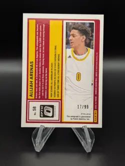 2025-26 Donruss Optic Alijah Arenas Rated Prospect Holo Auto /99 - Image 2