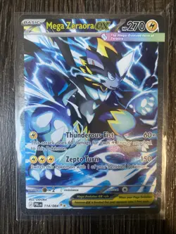 Mega Zeraora ex 114/084 Special Illustration Rare Pitch Black Pokemon Holo NM - Image 1