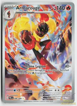 Armarouge 086/084 Illustration Rare Pitch Black Pokemon Holo Near Mint - Image 1