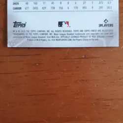 Topps 2026 Finest - Yordan Alvarez 10/30 White Refractor!! #59 Houston Astros 🤯 - Image 3