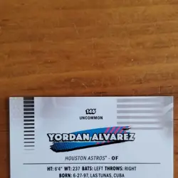 Topps 2026 Finest - Yordan Alvarez 10/30 White Refractor!! #59 Houston Astros 🤯 - Image 4