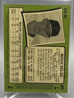Mitch Keller 2020 Topps Heritage On Card Auto ROA-MK Pittsburgh Pirates - Image 2