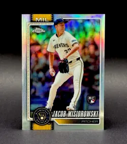 Topps 2026 Chrome Jacob Misiorowski Rookie Card #196 Refractor RC - Image 1