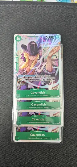 4X Cavendish EB-01 EB01-012 SR Playset - One Piece Card Game - Image 1